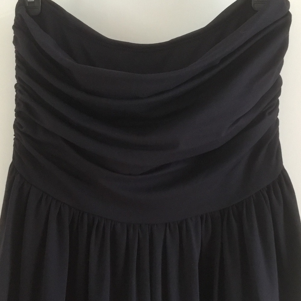 Susana Monaco Midnight Ruched Strapless Jumpsuit - Medium - Picture 4 of 9